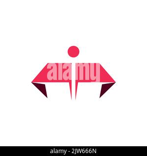 Lettre M People logo d'entreprise icône vecteur graphique design Illustration de Vecteur