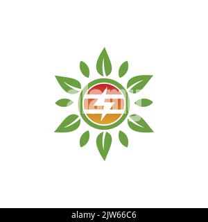 logo énergie nature icône vecteur graphique design Illustration de Vecteur