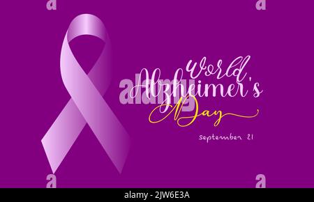 Vecteur illustration design concept de la Journée mondiale de la maladie d'alzheimer observé chaque 21 septembre. Illustration de Vecteur