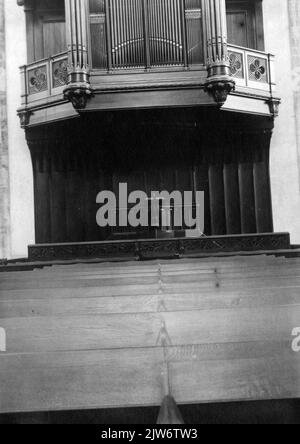 Intérieur de la Domkerk (Domplein) à Utrecht: Chaire. Banque D'Images