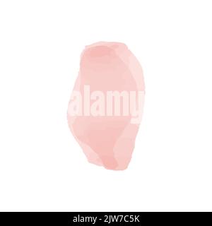Vector Blush rose aquarelle taches peinture stropke. Aquarelle rose abstraite peinte à la main sur papier. Illustration de Vecteur