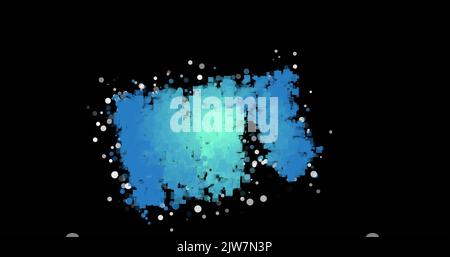 Illustration du texte nft sur fond noir avec contour bleu et blanc brillant Banque D'Images