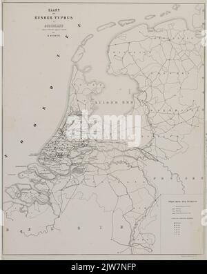 Carte / der / Beef typhus / in / pays-Bas / selon les missions officielles édité / par / R. Dufour .. Banque D'Images