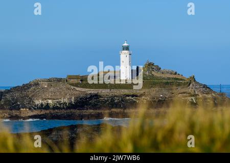 Godrevy phare National Trust. Banque D'Images