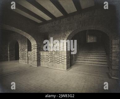 Intérieur du bâtiment administratif 3rd des chemins de fer néerlandais (HGB III, Moreelseparak) à Utrecht: Piège. Banque D'Images