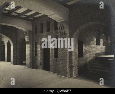 Intérieur du bâtiment administratif de 3rd des chemins de fer néerlandais (HGB III, Moreelseek) à Utrecht. Banque D'Images