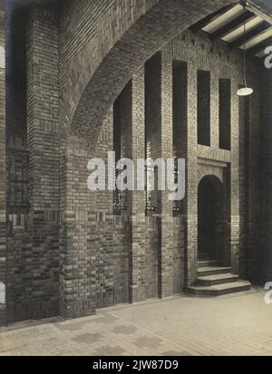 Intérieur du bâtiment administratif de 3rd des chemins de fer néerlandais (HGB III, Moreelseek) à Utrecht. Banque D'Images