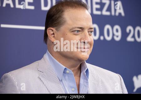 Lido Di Venezia, Italie. 04th septembre 2022. Brendan Fraser participe au photocall de la Baleine au Festival international du film de Venise de 79th sur 04 septembre 2022 à Venise, en Italie. © photo: Cinzia Camela. Crédit : Agence photo indépendante/Alamy Live News Banque D'Images