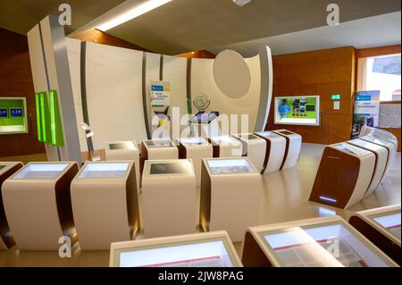 Le Musée européen de Schengen, Luxembourg, ville où le célèbre accord de Schengen a été signé le 14 juin 1985. Banque D'Images