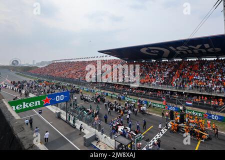 Grille de départ pendant le Grand Prix de Hollande de Formule 1 Heineken 2022, 15th tour du Championnat du monde de Formule 1 de la FIA 2022 de 2 septembre à 4, 2022 sur le circuit de Zandvoort, aux pays-Bas, Belgique - photo Germain Hazard / DPPI Banque D'Images