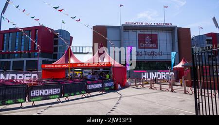 Stade de cricket Old Trafford à Manchester - MANCHESTER, Royaume-Uni - 15 AOÛT 2022 Banque D'Images