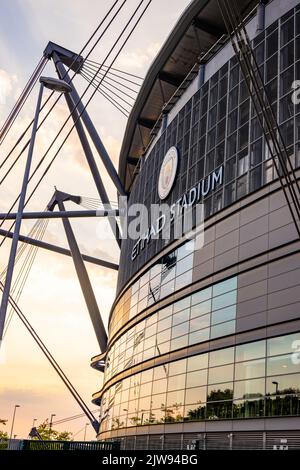 Etihad football Stadium - le stade de Manchester City - MANCHESTER, Royaume-Uni - 15 AOÛT 2022 Banque D'Images