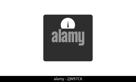 Illustration isolée noire et blanche d'une balance de pesage Illustration de Vecteur