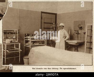 Intérieur de la ville et de l'hôpital universitaire (Catharijnesingel 101) à Utrecht: Le bloc opératoire. Banque D'Images