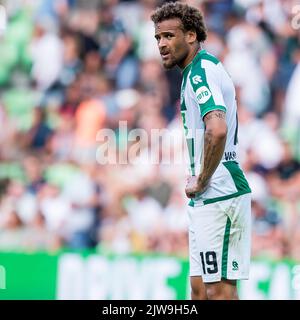 GRONINGEN - Liam van Gelderen du FC Groningen pendant le match néerlandais Eredivisiie entre le FC Groningen et Vitesse au stade Euroborg de 4 septembre 2022 à Groningen, pays-Bas. ANP COR LASKER Banque D'Images