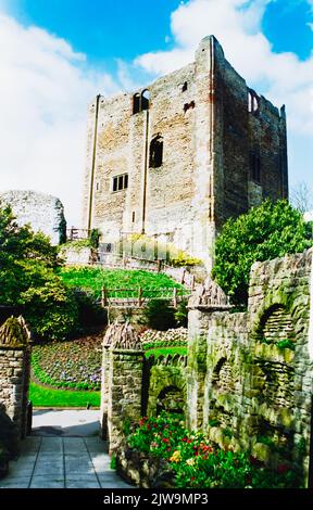 Château de Guildford Circa 1995 tourné en film. Banque D'Images
