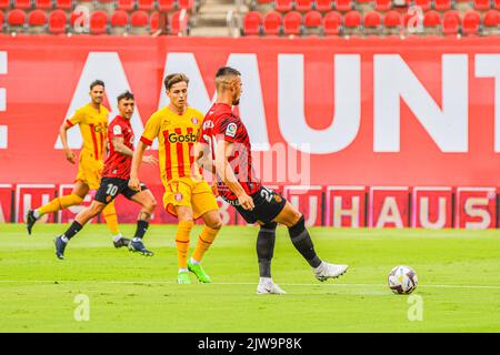 MALLORCA, ESPAGNE - SEPTEMBRE 3: Marin Valjent le match entre le RCD Mallorca et Girona CF de la Liga Santander sur 3 septembre 2022 à visiter le stade de Majorque son Moix à Majorque, Espagne. (Photo de Samuel Carreño/ PX Images) Banque D'Images