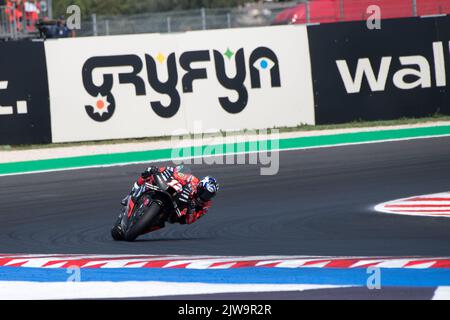 4th septembre 2022; Misano World circuit Marco Simoncelli, Misano Adriatico, Rimini, Emilie-Romagne, Italie ; MotoGP Race Day ; Maverick VI&#xf1 ; Ales of Aprilia Racing Banque D'Images