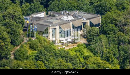 Vue aérienne, Merkur Spielbank Hohensyburg, Syburg, Dortmund, région de Ruhr, Rhénanie-du-Nord-Westphalie, Allemagne, Casino, DE, Europe, Groupe Gauselmann, aérien Banque D'Images