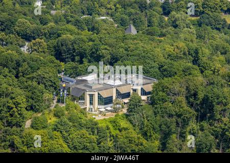 Vue aérienne, Merkur Spielbank Hohensyburg, Syburg, Dortmund, région de Ruhr, Rhénanie-du-Nord-Westphalie, Allemagne, Casino, DE, Europe, Groupe Gauselmann, aérien Banque D'Images