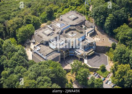 Vue aérienne, Merkur Spielbank Hohensyburg, Syburg, Dortmund, région de Ruhr, Rhénanie-du-Nord-Westphalie, Allemagne, Casino, DE, Europe, Groupe Gauselmann, aérien Banque D'Images