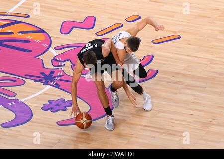 COLOGNE, ALLEMAGNE - 4 SEPTEMBRE 2022: Le match de basket-ball de l'Eurobasket 2022 Lituanie contre Allemagne Banque D'Images