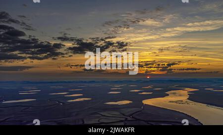 Saint Valery sur somme, photos du port et de la ville par drone. Banque D'Images