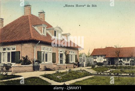 Vue sur la droite et l'arrière de la maison Hanna Hoeve à de Bilt. Banque D'Images