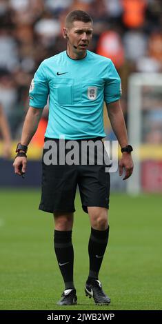 Hull, Royaume-Uni. 4th septembre 2022. Matt Donohue lors du match de championnat Sky Bet entre Hull City et Sheffield s'est Uni au MKM Stadium, Kingston upon Hull, le dimanche 4th septembre 2022. (Credit: Mark Fletcher | MI News) Credit: MI News & Sport /Alay Live News Banque D'Images