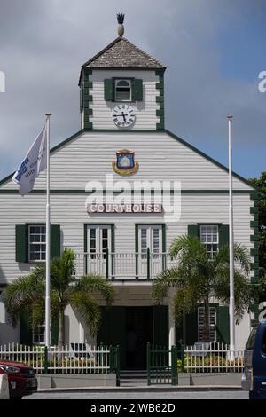 Le palais de justice de Philipsburg, la capitale de l'île néerlandaise de Sint Maarten Banque D'Images