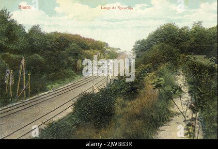 Vue de la ligne de chemin de fer de Baarn depuis l'est. Banque D'Images