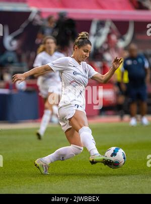 Harrison, New Jersey, USA, septembre 4th Rylee Baisden (29 NCC) en action pendant le match de la National Women Soccer League entre NJ/NY Gotham FC et North Carolina courage à RedBull Arena à Harrison, NJ (Georgia Soares/SPP) Credit: SPP Sport Press photo. /Alamy Live News Banque D'Images