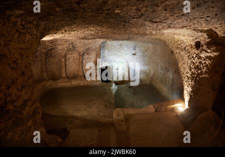 Ville souterraine de Kaymakli de Cappadoce Banque D'Images