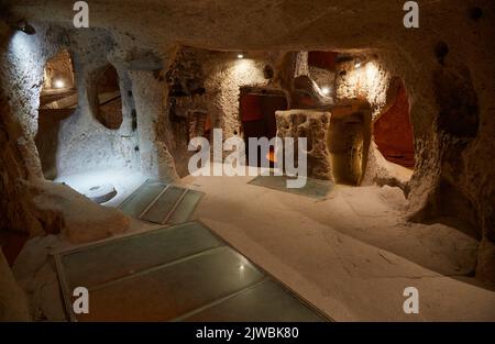 Ville souterraine de Kaymakli de Cappadoce Banque D'Images