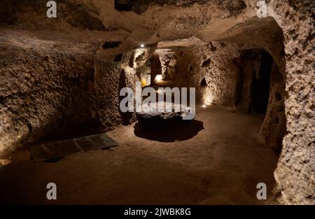 Ville souterraine de Kaymakli de Cappadoce Banque D'Images