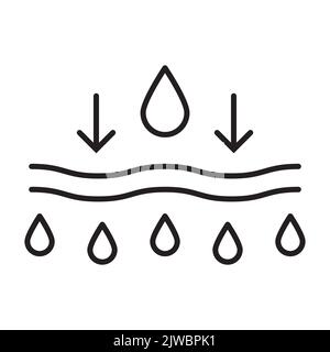 Moisture Icon vector crème hydratante signe cosmétiques soin de la peau concept d'emballage pour la conception graphique, logo, site Web, médias sociaux, application mobile, UI illu Illustration de Vecteur