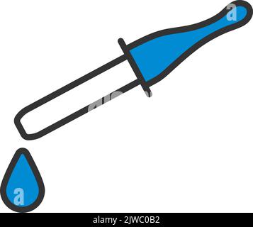 Icône compte-gouttes. Contour gras modifiable avec Color Fill Design. Illustration vectorielle. Illustration de Vecteur