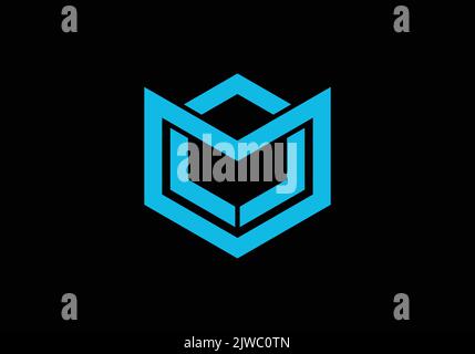 MLL initial Polygonal 3D Cube lettre logo mll Design modèle vectoriel M L lettre logo Design Illustration de Vecteur