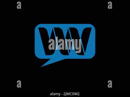 WW LW NW Monogramme initial lettre ww lw logo Design modèle vectoriel lettre nw logo Design Illustration de Vecteur