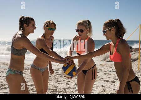 Joueuses de volley-ball de plage Banque D'Images