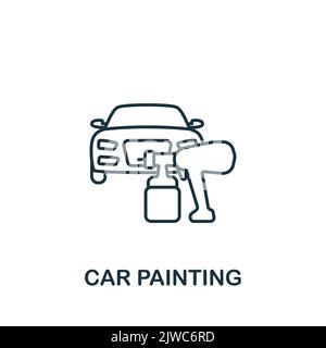 Icône peinture de voiture. Line Line simple Line car Service icône pour modèles, web design et infographies Illustration de Vecteur