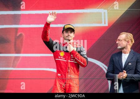 Zandvoort, pays-Bas. 04th septembre 2022. ZANDVOORT, pays-Bas., . à Zandvoort, course, 3rd place - Podium, #16, Charles LECLERC, MCO, Team Scuderia Ferrari, Crédit: SPP Sport presse photo. /Alamy Live News Banque D'Images