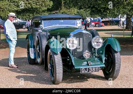 1930 Bentley Speed 6 Blue train coupé au Hampton court Concours 2022 au Hampton court Palace Londres Banque D'Images