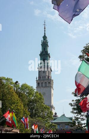 Vue partielle du monastère Jasna Gora Pologne à Czestochowa Banque D'Images