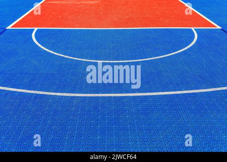 Carrelage en plastique pour terrain de basket-ball extérieur, élément sélectif Banque D'Images