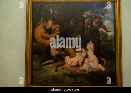 Rome, Italie - Musées du Capitole, Pinacoteca, peinture de Romulus et Remus par Rubens 1600 Banque D'Images