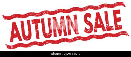 Texte DE LA VENTE D'AUTOMNE inscrit sur l'enseigne rouge. Banque D'Images