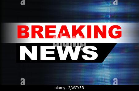 les dernières nouvelles la crise mondiale titre 3d rendu Banque D'Images