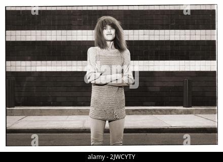 Portrait de Carla Bley, un jazz d'avant-garde, compositeur, pianiste et promoteur du jazz libre, en 1982. Banque D'Images