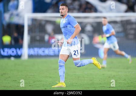 Rome, Italie. 03rd septembre 2022. Sergueï Milinkovic-Savic de SS Lazio pendant la série Un match entre Latium et Naples au Stadio Olimpico, Rome, Italie, le 3 septembre 2022. Credit: Giuseppe Maffia/Alay Live News Banque D'Images